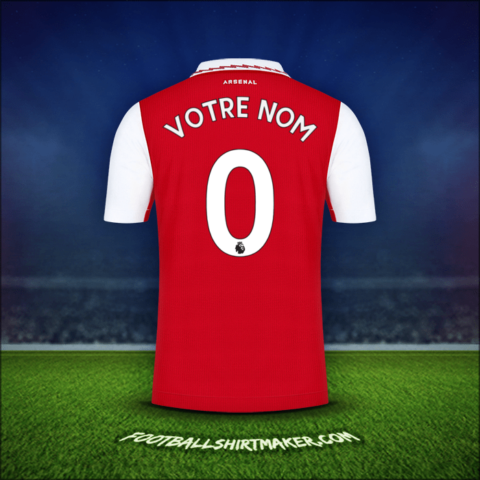 Maillot Arsenal 2022/2023 -  votre nom - 0