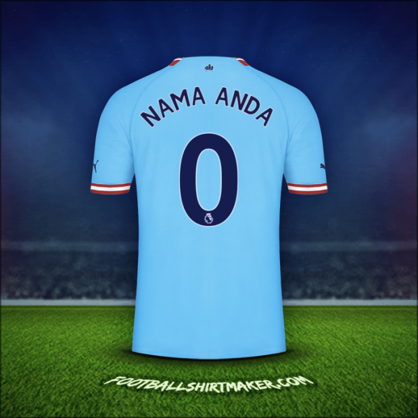 Jersey Manchester City 2022/2023 -  nama anda - 0