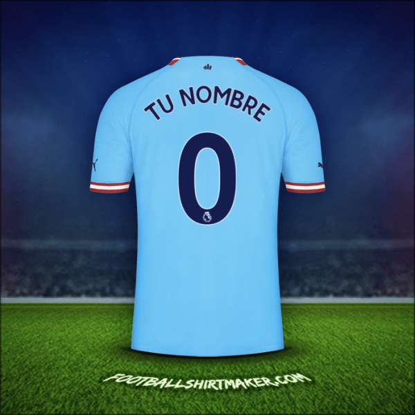 Camiseta Manchester City 2022/2023 -  tu nombre - 0
