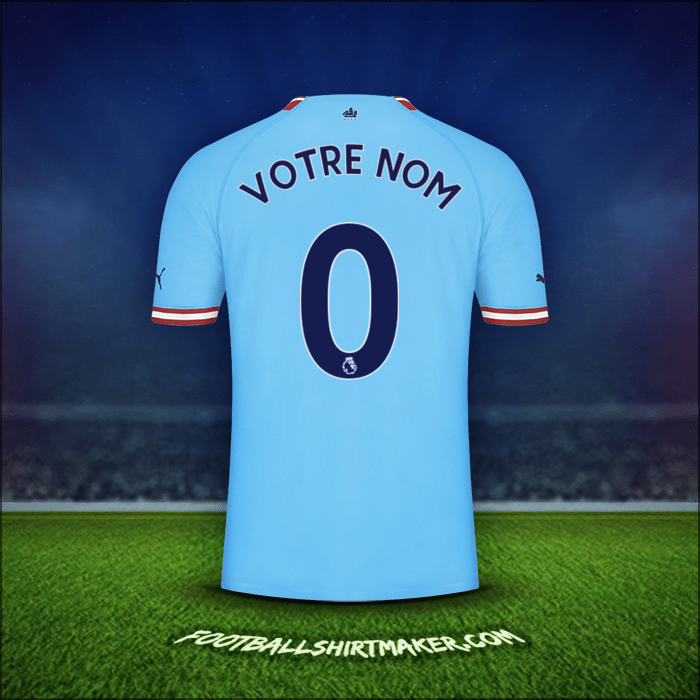 Maillot Manchester City 2022/2023 -  votre nom - 0