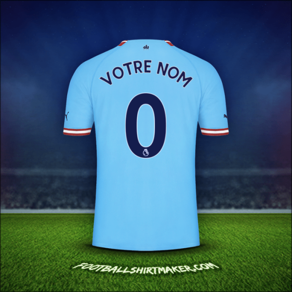 Maillot Manchester City 2022/2023 -  votre nom - 0