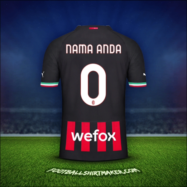 Jersey AC Milan 2022/2023 -  nama anda - 0
