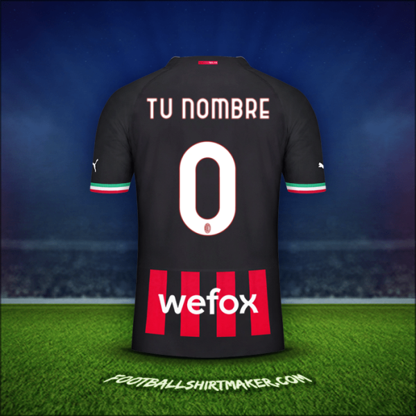 Camiseta AC Milan 2022/2023 -  tu nombre - 0