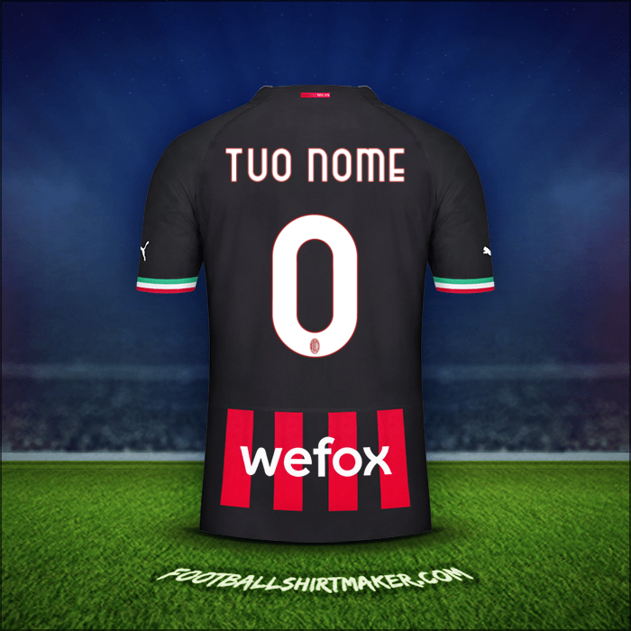 Maglia AC Milan 2022/2023 -  tuo nome - 0