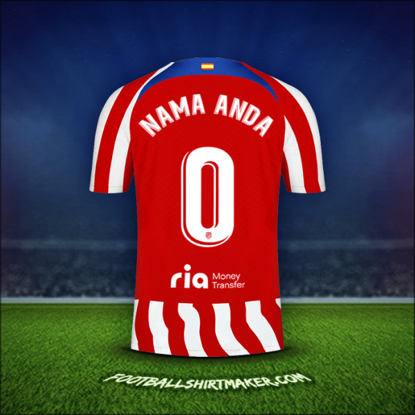 Jersey Atletico Madrid 2022/2023 -  nama anda - 0