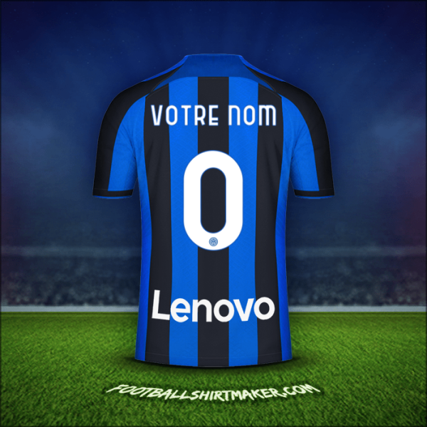 Maillot Inter 2022/2023 -  votre nom - 0