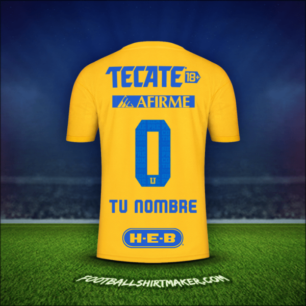 Jersey Tigres UANL 2022/2023 -  tu nombre - 0