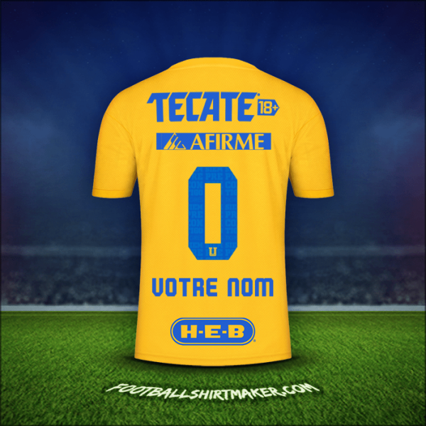 Maillot Tigres UANL 2022/2023 -  votre nom - 0