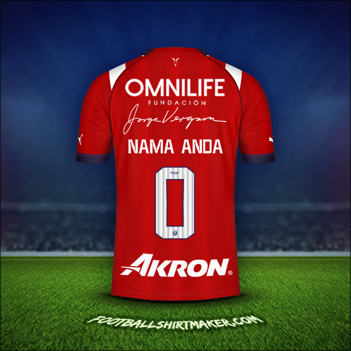 Jersey Guadalajara 2022/2023 -  nama anda - 0