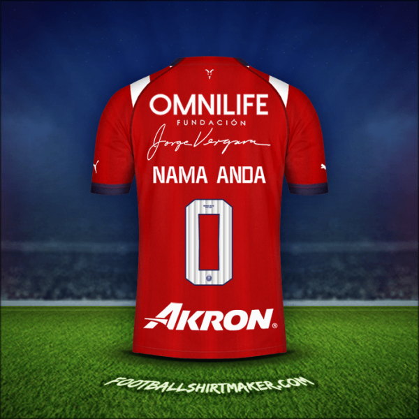 Jersey Guadalajara 2022/2023 -  nama anda - 0