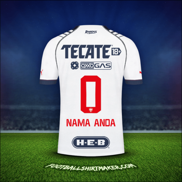 Jersey Monterrey 2022/2023 -  nama anda - 0