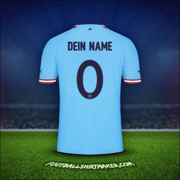 Trikot Manchester City Cup 2022/2023 -  dein name - 0