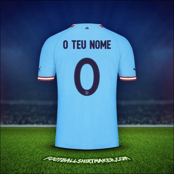 Camisola Manchester City Cup 2022/2023 -  o teu nome - 0