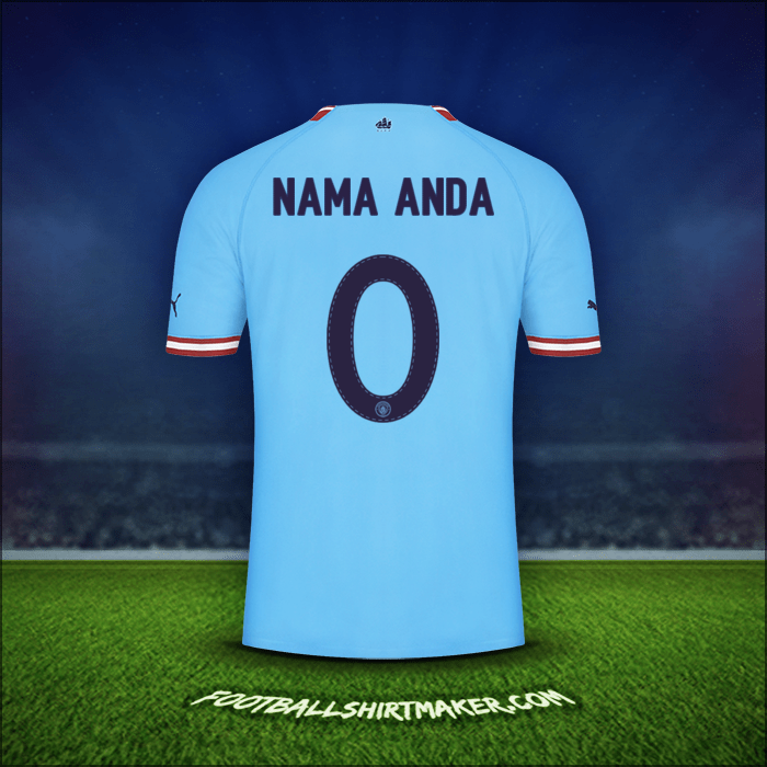 Jersey Manchester City Cup 2022/2023 -  nama anda - 0