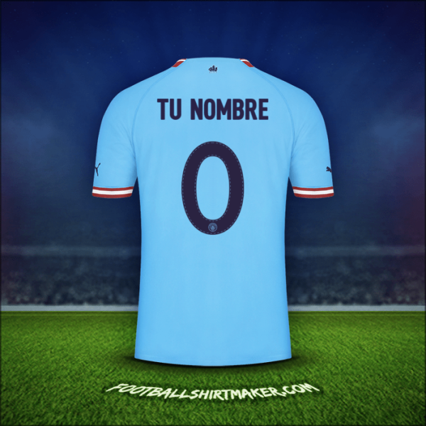 Jersey Manchester City Cup 2022/2023 -  tu nombre - 0