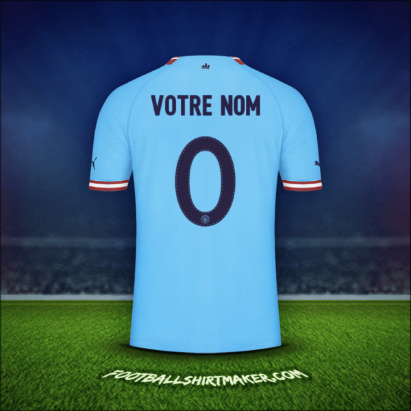Maillot Manchester City Cup 2022/2023 -  votre nom - 0