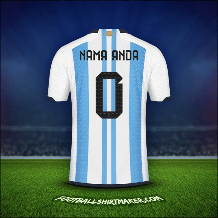 Jersey Argentina 2022 -  nama anda - 0