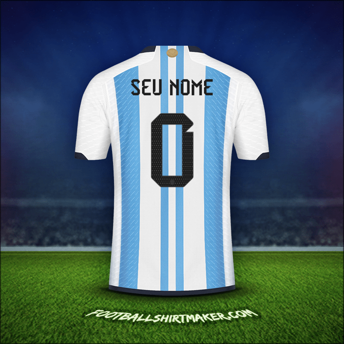 Camisa Argentina 2022 -  seu nome - 0