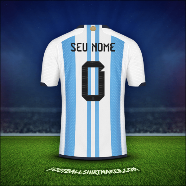 Camisa Argentina 2022 -  seu nome - 0