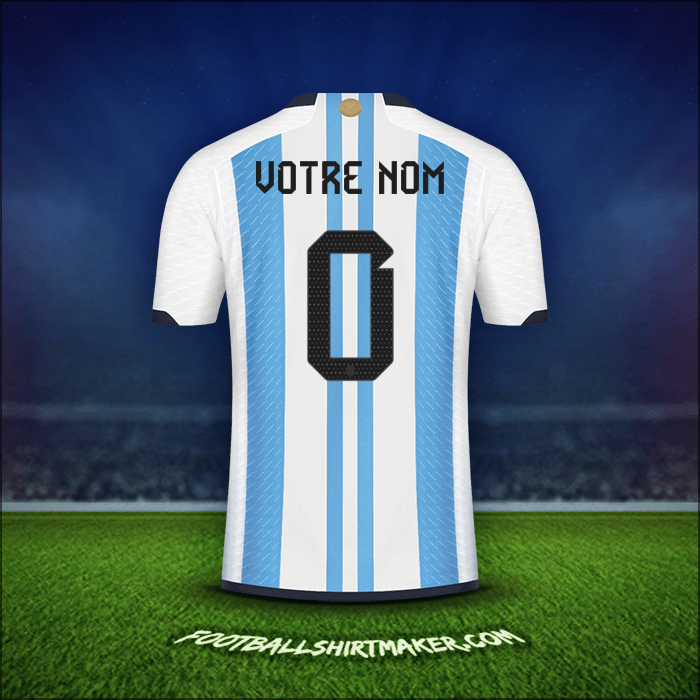 Maillot Argentine 2022 -  votre nom - 0
