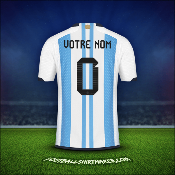Maillot Argentine 2022 -  votre nom - 0