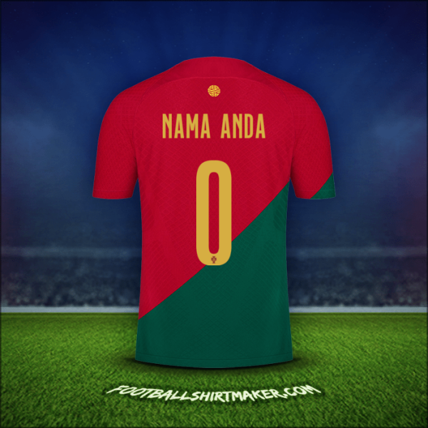 Jersey Portugal 2022 -  nama anda - 0