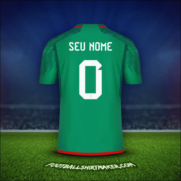 Camisa México 2022 -  seu nome - 0