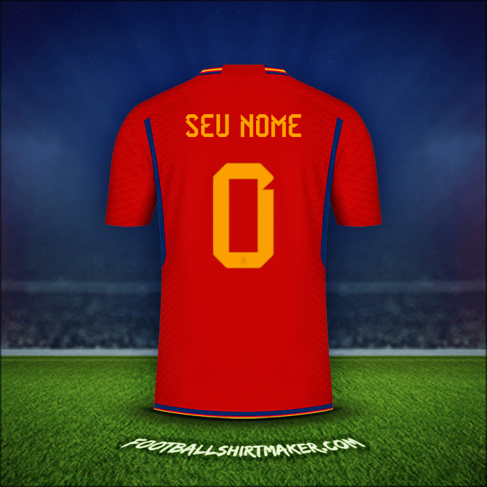 Camisa Espanha 2022 -  seu nome - 0
