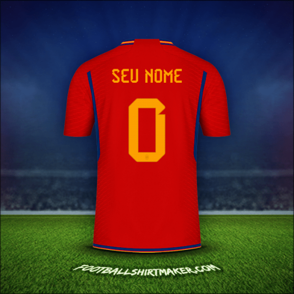 Camisa Espanha 2022 -  seu nome - 0