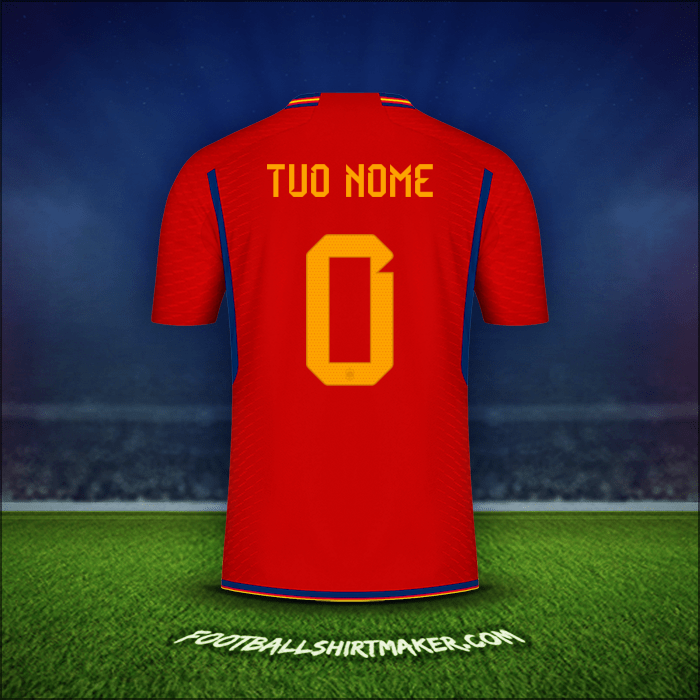 Maglia Spagna 2022 -  tuo nome - 0