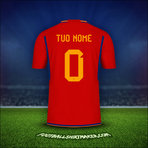 Maglia Spagna 2022 -  tuo nome - 0