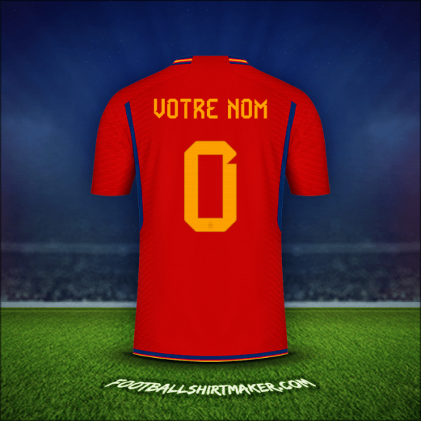 Maillot Espagne 2022 -  votre nom - 0