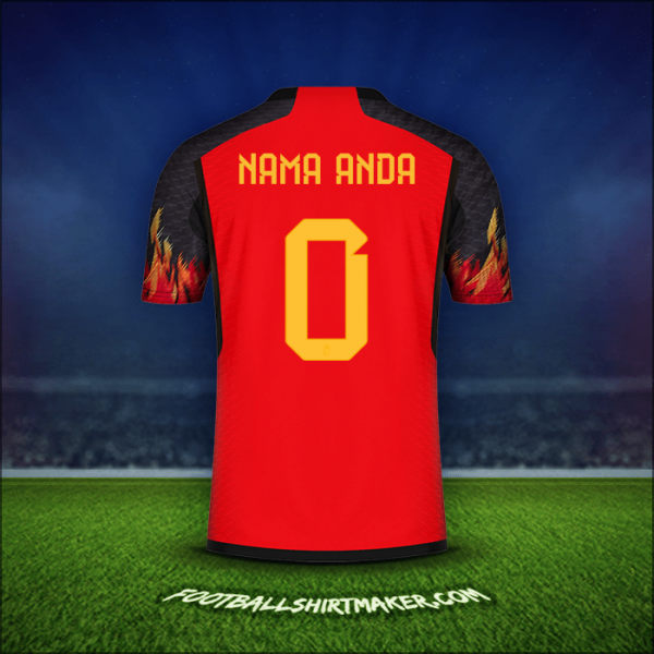 Jersey Belgia 2022 -  nama anda - 0