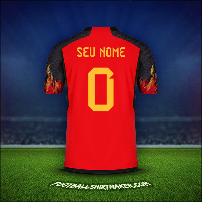 Camisa Bélgica 2022 -  seu nome - 0