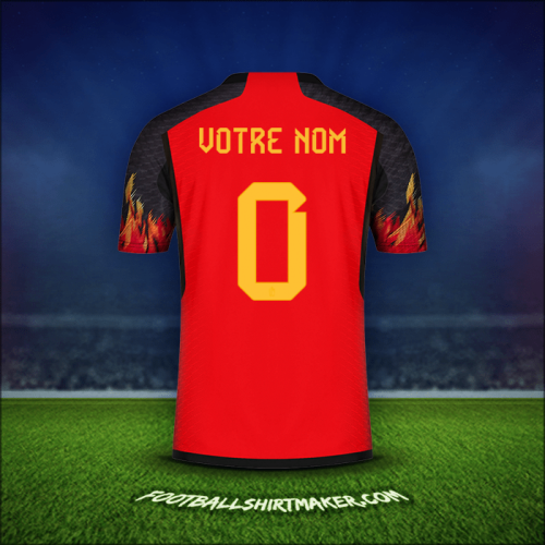 Maillot Belgique 2022 -  votre nom - 0