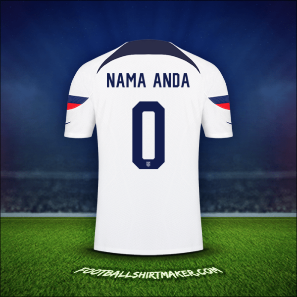 Jersey Amerika Serikat 2022 -  nama anda - 0