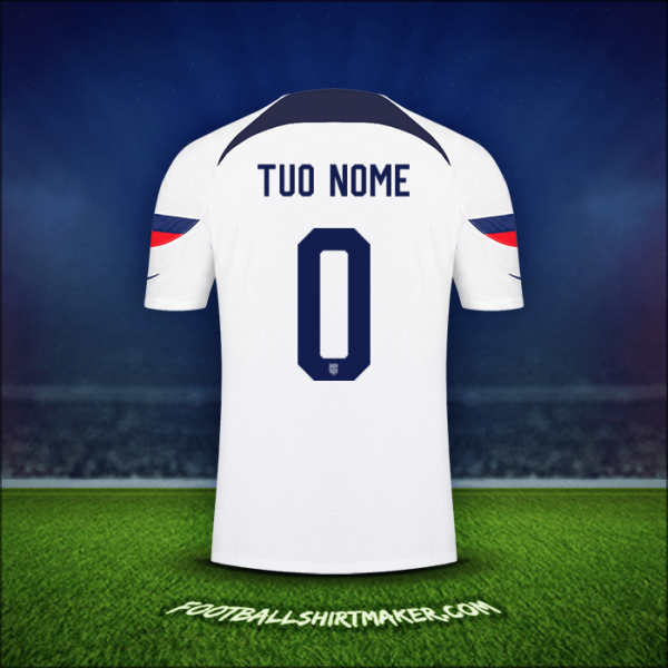 Maglia Stati Uniti 2022 -  tuo nome - 0