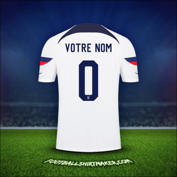 Maillot États-Unis 2022 -  votre nom - 0