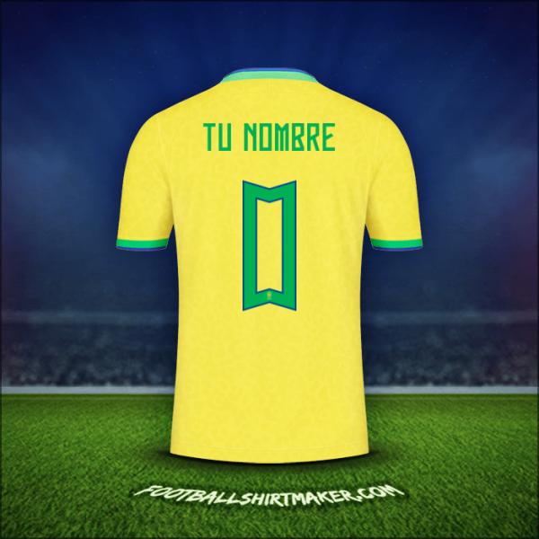 Camiseta Brasil 2022 -  tu nombre - 0