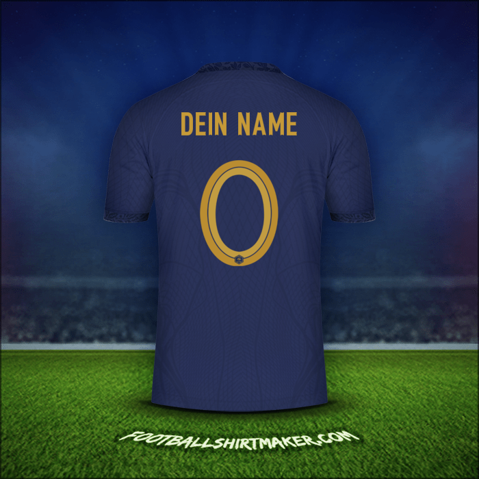 Trikot Frankreich 2022 -  dein name - 0