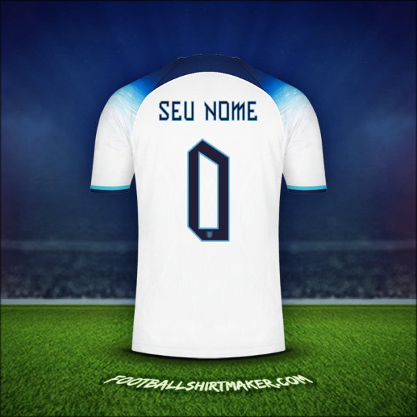 Camisa Inglaterra 2022 -  seu nome - 0