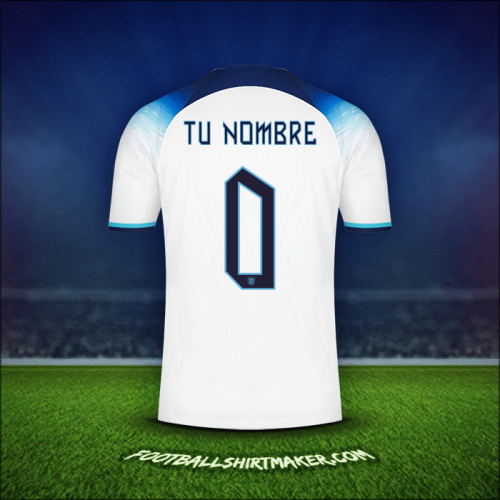 Camiseta Inglaterra 2022 -  tu nombre - 0