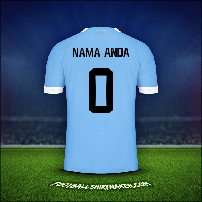 Jersey Uruguay 2022 -  nama anda - 0