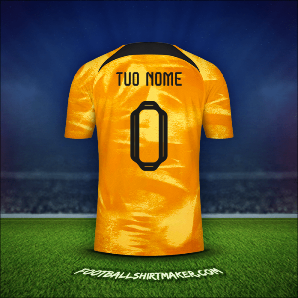 Maglia Paesi Bassi 2022 -  tuo nome - 0