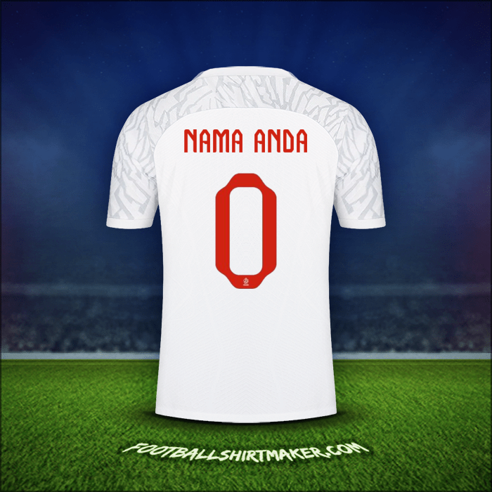 Jersey Polandia 2022 -  nama anda - 0