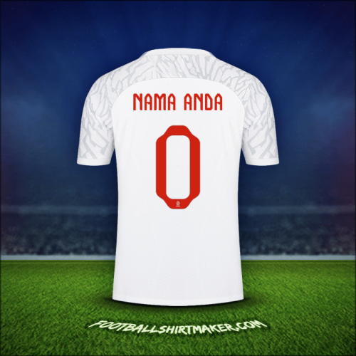 Jersey Polandia 2022 -  nama anda - 0