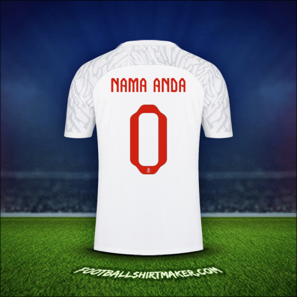 Jersey Polandia 2022 -  nama anda - 0