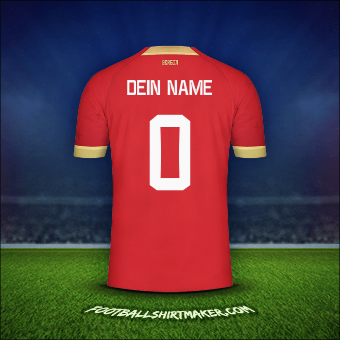 Trikot Serbien 2022 -  dein name - 0