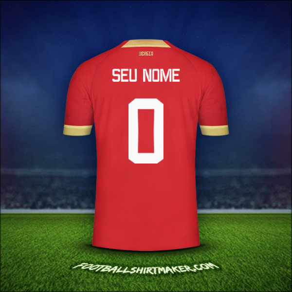 Camisa Sérvia 2022 -  seu nome - 0