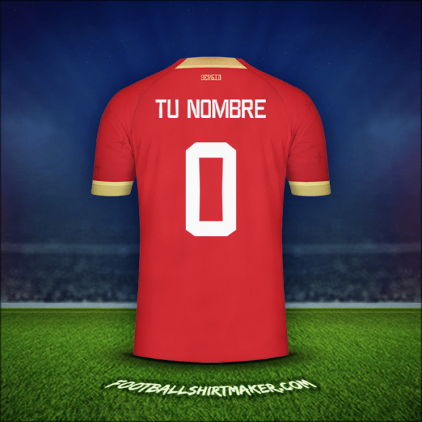 Jersey Serbia 2022 -  tu nombre - 0